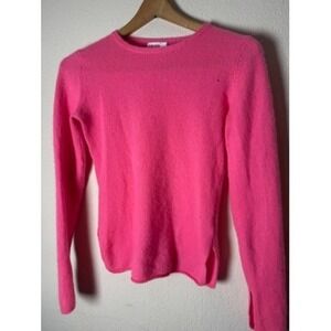 From Future 100% Cashmere Sweater, Hot Pink Long Sleeve Crew Neck Pullover *READ
